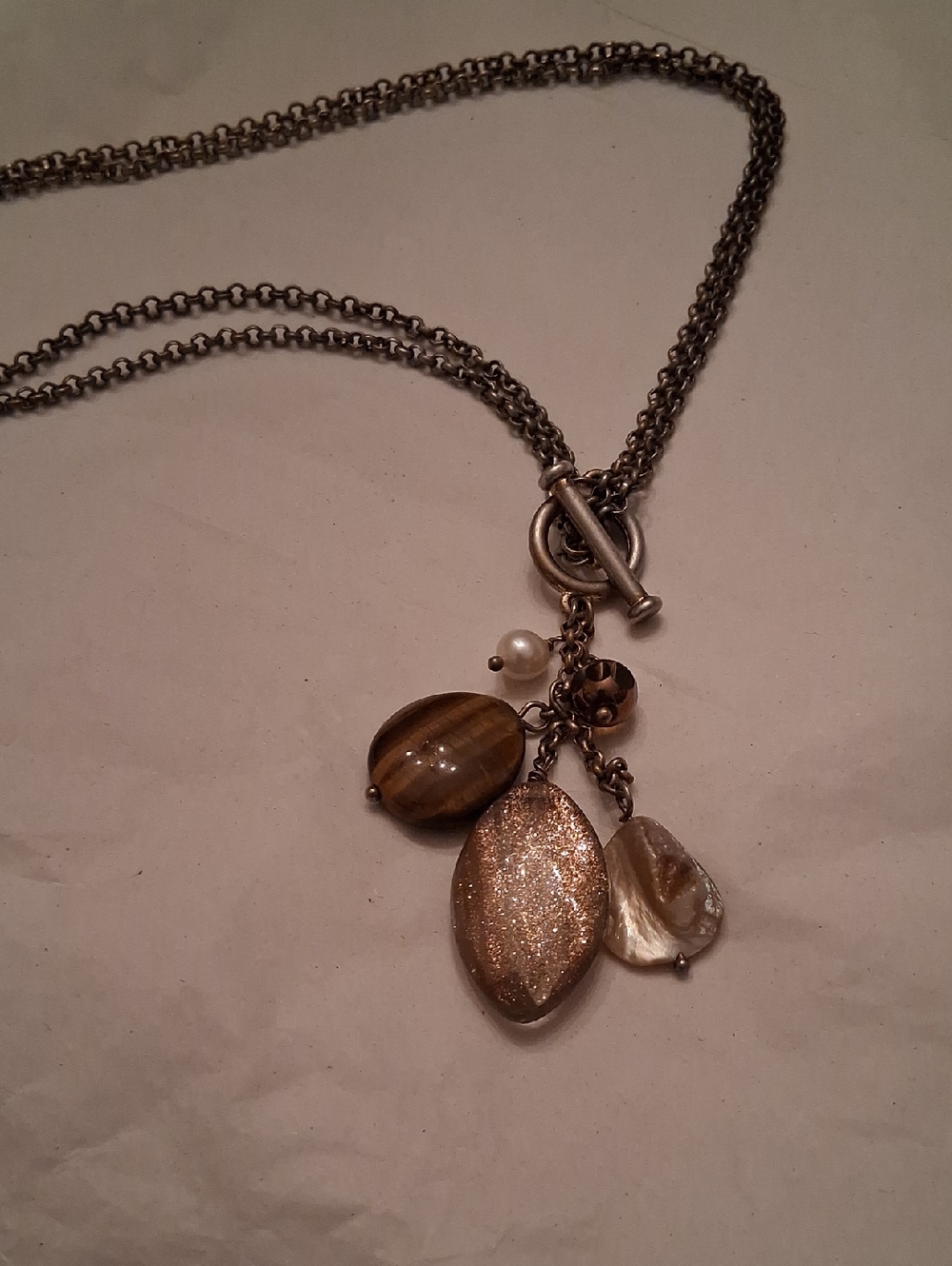 Lia Sophia goldtone Pendant Charm Necklace with Mixed Charms as Pendant